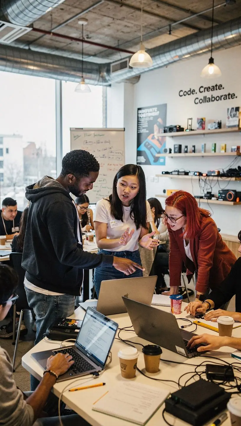 Community members collaborating on local grassroots initiatives